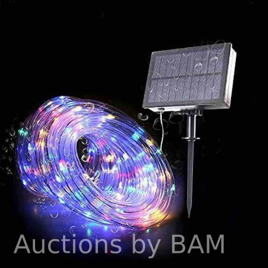 GLPE SOLAR LED COLOR CHANGING WATERPROOF OUTDOOR ROPE LIGHTS 2PK