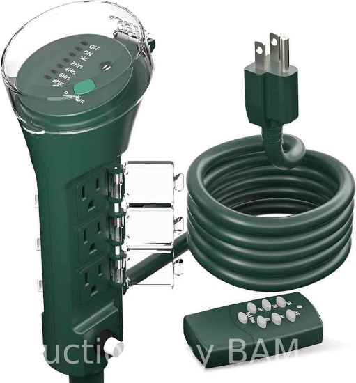 BN-LINK OUTDOOR 100FT ELECTRIC STAKE TIMER REMOTE CONTOL OUTLET MODEL BNC-60/U13R