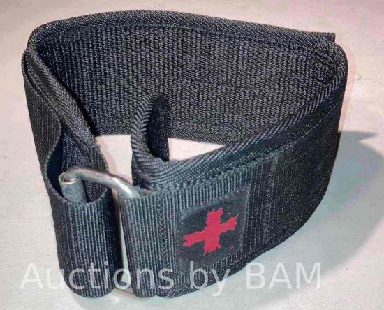 HARBINGER 4? BLACK NYLON WEIGHTLIFTING BELT MENS SIZE S $25