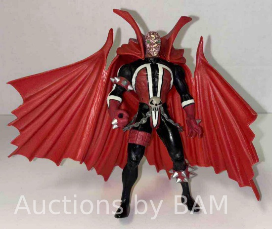 VINTAGE 1994 TODD MCFARLANE?S SPAWN (HAMBURGER HEAD) 6? ACTION FIGURE W DETACHABLE CAPE