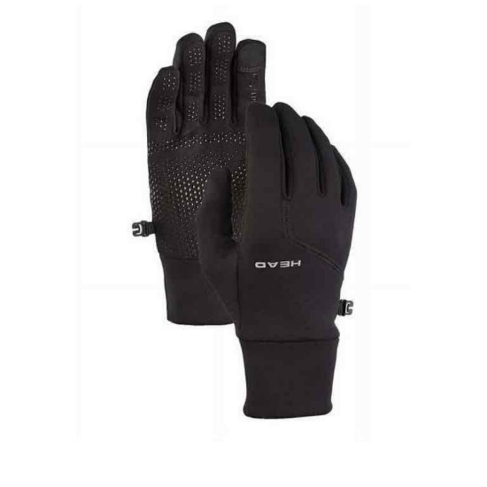 NEW HEAD MENS ULTRAFIT TOUCHSCREEN BLACK RUNNING GLOVES SIZE LG $36