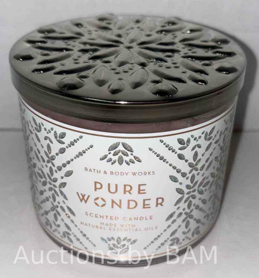 NEW BATH & BODY WORKS PURE WONDER SCENTED CANDLE $25
