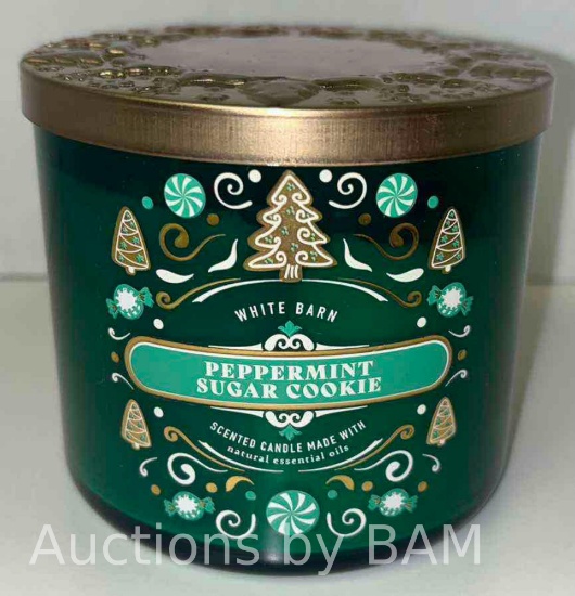 NEW WHITE BARN PEPPERMINT SUGAR COOKIE SCENTED CANDLE $27