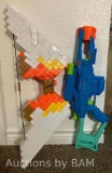 NERF MINECRAFT SABREWING MOTORIZED BOW & NERF ELITE 2.0 BLASTER