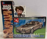 MB JENGA, HARRY POTTER PUZZLE & AMT 1979 FIREBIRD MODEL CAR