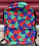 RED, GREEN & BLUE PATTERN BACKPACK