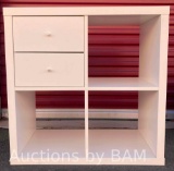 FLEXI STORAGE WHITE CLEVER CUBE W 2 DRAWERS 30? X 15.5? H30.2? $70