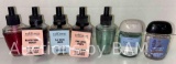 NEW 7 PCS BATH & BODY WORKS WALLFLOWERS HOME FRAGRANCE REFILLS (5 SCENTS) & ANTI-BACTERIAL HAND GEL