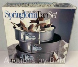 NEW ROBINSON 3 PC NON-STICK SPRINGFORM BAKING PAN SET (8.5?, 9.5?, 10?) $25
