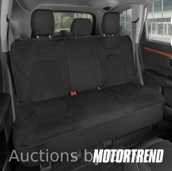 Motor Trend AquaShield Black Waterproof Rear Bench Seat Cover for Cars Trucks SUV