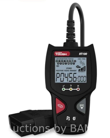 Hyper Tough HT100 Code Reader, 1996 & Newer OBD2 Vehicles, Free Fix & Part Recommendations