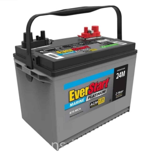 EverStart Platinum BOXED AGM Marine and RV Deep Cycle Battery Group Size 24M, 12 Volt 875 MCA