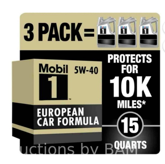 Mobil 1 FS European Car Formula Full Synthetic Motor Oil 5W-40, 5 Quart (Pack of 3)