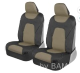 Motor Trend AquaShield Car Seat Covers for Front Seats, Beige Waterproof Seat Covers for Cars Tru...