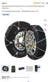 Security Chain SZ143 Super Z6 Car Truck Snow Radial Cable Tire Chain, Pair