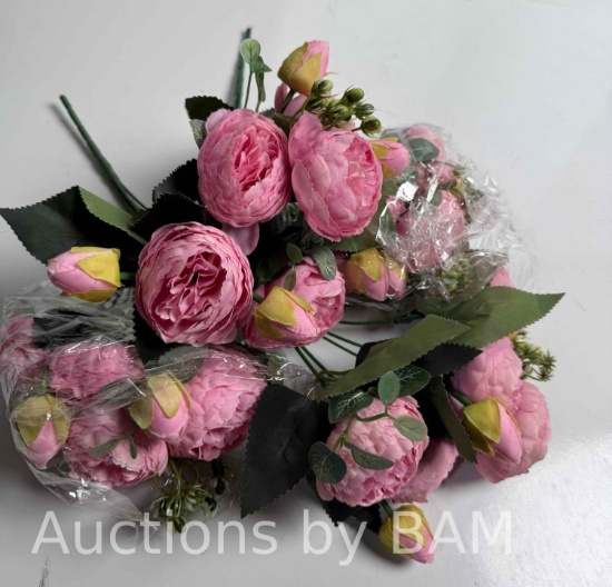 Artifical Roses Pink Group of Art Decoration
