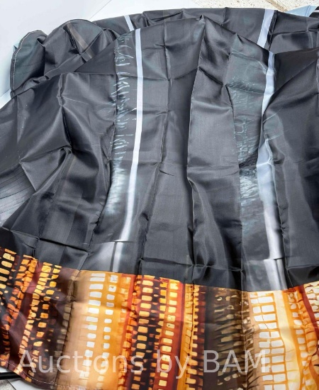 Black Grey and Gold Shower Curtain