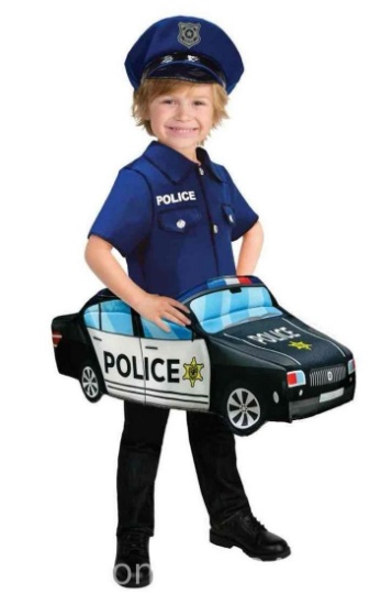 Cop Car Step in Halloween Costume for Toddler 3T - 4T by way to Celebrate