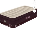 Bestway Maroon Tritech Airbed Twin 20 with built-in AC pump