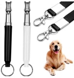 2 Pack Dog Whistle to Stop Barking Professional Adjustable Ultrasonic Dog Training Whistle