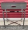 COASTER COMPANY GREY CHROME FINISH STEEL FLOATING TOP ACCENT TABLE W USB PLUG 18? X 11.75? H23.75?