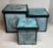 FLEUR DE LIS CROWN DECORATIVE STORAGE BOXES 3 PACK SET MSRP $75.00