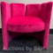CHAIRUS Velvet Rose Polyester Upholstered Modern Barrel Chair 29.5in X 23.5in X 29.5in