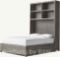 RH Baby and child Laguna Grey Driftwood storage cubby Queen bed frame 65in X 84.25in X 86in MSRP