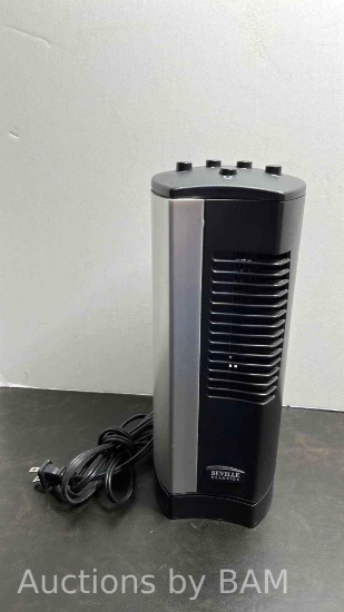 SEVILLE CLASSICS ULTRA SLIM 3 SPEED OSCILLATING DESK TOWER FAN 12.75in MODEL 10190B