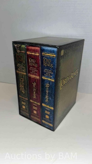 THE LORD OF THE RINGS THE MOTION PICTURE TRILOGY SPECIAL EXTENDED EDITION TRIPLE DVD BOX SET MSRP