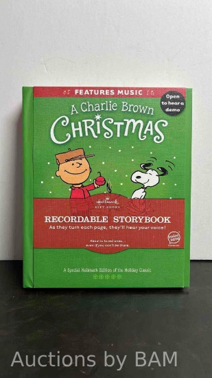 NEW HALLMARK GIFT BOOKS RECORDABLE STORYBOOK A CHARLIE BROWN CHRISTMAS MSRP $30.00