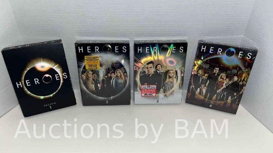 HEROES SEASONS 1 TO 4 DVD BOX SETS MSRP 45.00