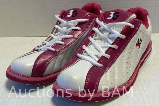 3G KICKS WHITE & PINK BOWLING SHOES WOMENS SIZE 9 $45