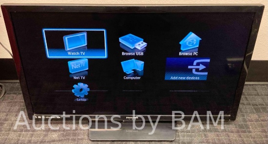 PHILIPS 39INCH 2000 SERIES LED LCD TV MODEL 39PFL2608F7 MSRP 150.00
