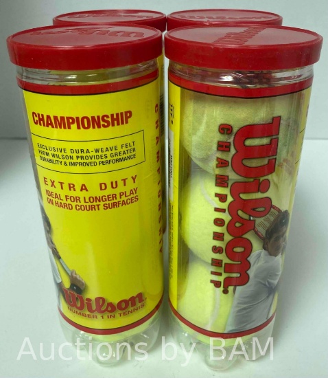 NEW WILSON CHAMPIONSHIP EXTRA DUTY TENNIS BALLS 3PK MSRP 16.00