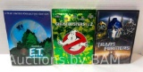 DVD TITLES STEVEN SPIELBERGS E.T. 2 DISC DVD LIMITED COLLECTORS EDITION. GHOSTBUSTERS 1 AND 2.