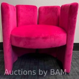 CHAIRUS Velvet Rose Polyester Upholstered Modern Barrel Chair 29.5in X 23.5in X 29.5in