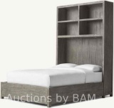 RH Baby and child Laguna Grey Driftwood storage cubby Queen bed frame 65in X 84.25in X 86in MSRP