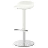 IKEA JANINGE 29in White and Chrome Bar Stool 16.5in X 14in X 33in