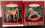 NEW HALLMARK KEEPSAKE PONY FOR CHRISTMAS AND ZEBRA FANTASY COLLECTORS SERIES ORNAMENTS