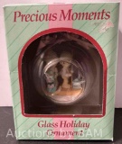 PRECIOUS MOMENTS GLASS HOLIDAY ORNAMENT