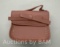 Pink Small Bag Synthentic Leather with Long Strap Pink