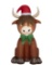 New Christmas Airblown Inflatables Yard Decoration Highlander Cow, 3.5 ft