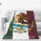 Mexico Flag Throw Blankets for Couch & Bed, 80x60 Fleece Blanket Flannel Blanket Super Soft & Warm