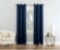 Mainstays Grommet Blackout Single Curtain Panel, Blue, 40W x 95L