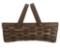Mainstays Woodchip Storage Basket with Handles, Dark Brown, 6.5W x 12L x 3.94H