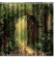 Enchanting Fantasy Garden Gate Shower Curtain Whimsical Bathroom Decor with Greenery and Blooming