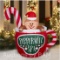 Christmas Airblown Inflatables Yard Decoration Gingerbread Spa Mug, 5 ft