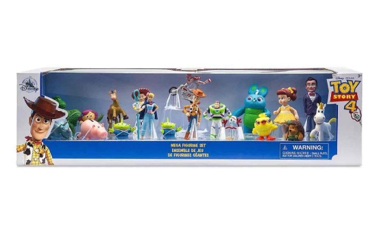 Disney Store Toy Story 4 Mega Figurine Set Cake Topper 19 Pieces New with Box (Missing Pieces)