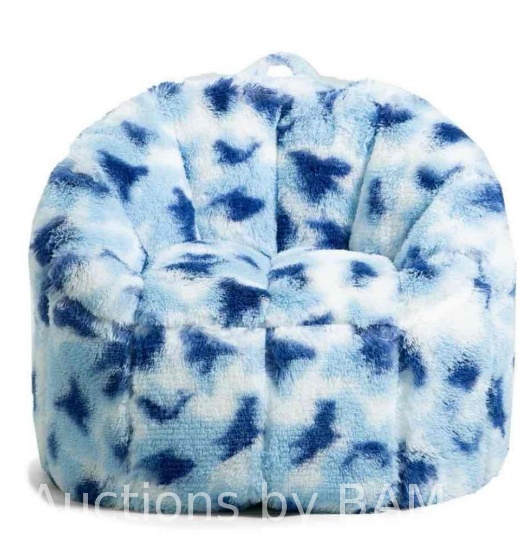 Big Joe Joey Bean Bag Chair, Plushie, Kids/Teens, 2.5ft, Indigo Tie Dye